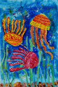 ‘Girlfriends - jellyfish’, Bogdana Kandur, 6 years old, (teacher O.O.Lysenko), Golovanivsk