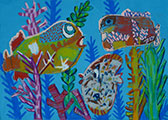 ‘Underwater walk’, Moisey Zabulika, 8 years old, (teacher K.Yurchuk), Volodymyr