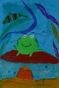 ‘Young frog’, Milana Kucher, 9 years old, (teacher R.B.Resnyanska), Blagovishchenske