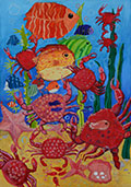 ‘Colors of the underwater world’, Anna Golenkova, 12 years old, (teacher V. Tarasenko), Kyiv