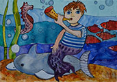 ‘Journey to the underwater kingdom’, Mark Itkis, 11 years old, (teacher I. Gargol), Volodymyr