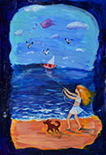 ‘Me and the kite’, Valeriya Marchak, 10 years old, (teacher O.O.Lysenko), Golovanivsk