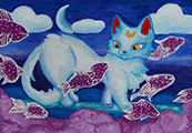 ‘Underwater world of cat dreams’, Nicole Prokopovich, 11 years old, (teacher N.Y. Bagola), Gorodok