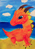 ‘Sea dragon - winner’, Anastasiya Vansovych, 10 years old, (teacher N.M.Dolgushyna), Kyiv