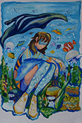‘Modern mermaid’, Diana Botezat, 15 years old, (teacher V.V. Dudorova), Kryvyi Rih
