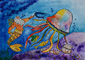 ‘Underwater fantasies’, Bohdan Kholodai, 13 years old, (teacher O.F. Strelchuk), Berdyansk
