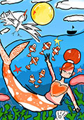 ‘The world of mermaid’, Diana Zhuravel, 8 years old, (teacher V.V. Bondarenko), Kryvyi Rih