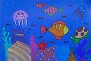 ‘Underwater family’, Oliwia Waliszewska, (teacher J. Michniewicz), Poznan, Poland