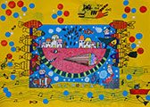 ‘Watermelon office party’, Mariya Boyko, 10 years old, (teacher L.O. Kamiyanska), Kryvyi Rih