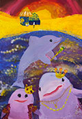 ‘Dolphins’, Sofiya Seredyna, 8 years old, (teacher O.O. Kotenko), Vysokyy