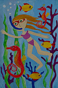 ‘Sea adventure’, Nadiya Kryvoruchko, 9 years old, (teacher O.V. Obukhova), Samar