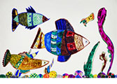 ‘Fairytale fishes’, Pavlo Timofeev, 7 years old, (teacher B.S. Smirnova), Kyiv