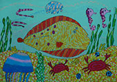 ‘Underwater world’, Olena Vasylieva, 9 years old, (teacher K. Yurchuk), Volodymyr