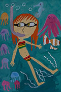 ‘I'm swimming’, Elizaveta Kolesnikova, 8 years old, (teacher O.V. Obukhova), Samar