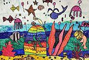 ‘Underwater disco’, Sofiya Orlyk, 8 years old, (teacher I.P. Hrytsun), Yuzhne