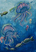 ‘Jellyfishes’, Sofiya Krysovata, 11 years old, (teacher O.R. Zilinko), Ternopil