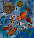 ‘I will draw the sea’, Stepan Klymyshyn, 10 years old, (teacher O.I. Shpuk), Kalush