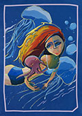 ‘Underwater meeting’, Sofiya Melnychuk, 13 years old, (teacher Ya. Mykhalyk), Volodymyr