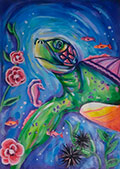 ‘Underwater world’, Mariya Marynych, 14 years old, (teacher T.M. Surkova), Sumy